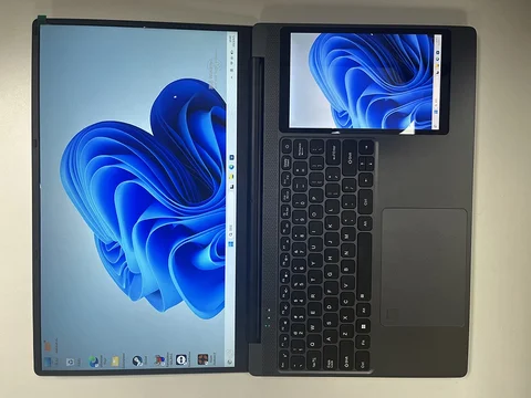 Double screen laptop 15.6 inch IPS+ 7 inch Touch Screen intel N5095 Dual Display Win 11 Notebook